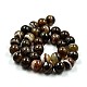 Natural Coffee Striped Agate/Banded Agate Round Beads Strands G-N0135-16-12mm-3