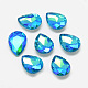 Cabujones de cristal con rhinestone RGLA-T017-10x14mm-05-1