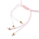 Bracelets réglables de perles tressées avec cordon en nylon BJEW-JB05489-01-3