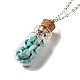 3шт 3 стиля стеклянные ожерелья с подвеской в виде бутылки желаний NJEW-FS0001-02-4