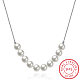 925 стерлингового серебра перлы раковины из бисера ожерелья NJEW-BB18719-8