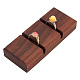Exhibidores de anillo de madera de nogal de 2 ranura RDIS-WH0001-32A-1