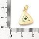 Подвески из латуни с микропаве из циркония KK-M303-02G-11-3