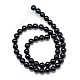 Chapelets de perle en pierre noire synthétique G-R345-12mm-35-1-2