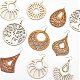Nbeads 16 paio di kit per la creazione di orecchini pendenti in legno DIY-NB0005-49-4