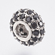Perles de zircone cubique micro-pavées en laiton écologiques ZIRC-F083-096-01-RS-3