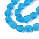 Transparent Frosted Glass Beads Strands FGLA-S001-02-3