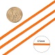 編み込みナイロン糸  ビーズジュエリー作りのための中国結びコードビーズコード  ダークオレンジ  0.5mm  約150ヤード/ロール NWIR-R006-0.5mm-172-5