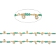 Cadenas de eslabones con cuentas de perlas de imitación de plástico ccb hechas a mano CHC-K011-24G-2