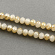 Perles de verre rondelle facettées rondes à facettes en jade imitation demi-plaqué EGLA-S092-6mm-M-2