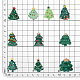 パンダホール エリート 50 個 10 スタイル クリスマス テーマ不透明樹脂カボション  クリスマスツリー  ミックスカラー  24~30x19~29x4.5~9mm  5個/スタイル RESI-PH0002-08-3