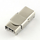 Smooth Surface 201 Stainless Steel Watch Band Clasps STAS-R063-87-2
