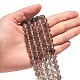 Chapelets de perles en agate grise naturelle X-G-G067-8mm-1-5