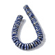 Perles de jaspe tache bleue naturelle G-F743-06L-3