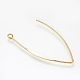 Brass Earring Hooks Findings KK-T020-27G-1