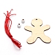 Decorazioni con ciondolo in legno a tema natalizio HJEW-CJC0003-02-3