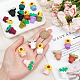 Gomakerer 18 Stück 18-Stil-Blatttopf- und Blumen-Perlen aus umweltfreundlichem Silikon in Lebensmittelqualität SIL-GO0001-15-3