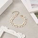 Bracelet à breloques à perles rondes en perles de coquillage BJEW-TA00219-2
