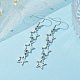 Boucles d'oreilles pendantes en alliage creux étoile pour femmes EJEW-JE05628-2