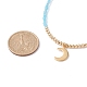 Ensemble de colliers pendentif étoile et lune pour adolescente femme NJEW-JN03738-04-8
