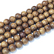Chapelets de perles en bois de santal naturelles WOOD-F008-02-D-2