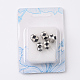 Rondelle Platin-Ton-Zink-Legierung Emaille europäische Perlen mit großem Loch MPDL-M016-05-1