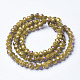 Electroplate Opaque Glass Beads Strands EGLA-A034-P4mm-G04-2