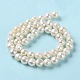Fili di perle di perle d'acqua dolce coltivate naturali PEAR-E018-04-3