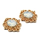 Golden Plated Alloy Oval Connector Charms FIND-B022-02G-01-3