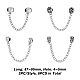 Superfindings 8 pièces 4 styles breloque de chaîne de sécurité fermoirs en alliage clips de chaîne de bracelet bijoux perles cadeaux bouchon de bracelet pour femmes fabrication de bracelet et de collier FIND-FH0005-68-2