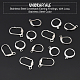 UNICRAFTALE about 60pcs Stainless Steel Leverback Earring Round Hoop Earwires with Loop Earwire Findings for Earring Making 14.5~18x10~12x1.5~2mm STAS-UN0029-65-5