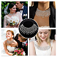 FINGERINSPIRE Rhinestones Tassel Wide Choker Platinum Full Crystal Tassel Necklaces Crystal Rhinestone Bib Necklace Luxury Fringe Necklace for Wedding Party Jewelry Accessories for Women and Girls NJEW-FG0001-01P-6