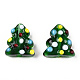 Handgefertigte Bunte Malerei-Perlen mit Weihnachtsmotiv XMAS-PW0001-213F-2
