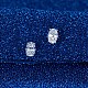 925 orecchini a bottone da donna in argento sterling rodiato con micro pavé di zirconi cubici EJEW-P231-02P-3