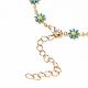 Ожерелья и браслеты из звеньев маргаритки комплекты украшений SJEW-JS01138-02-8