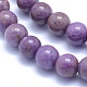 Fili di perle di pietra mica naturale di lepidolite / viola G-L552H-09B-2