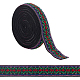 Benecreat 5 yardas estilo étnico bordado plano poliéster elástico caucho cordón/banda OCOR-BC0005-15B-1