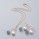 Pendentifs colliers et boucles d'oreilles ensembles de bijoux SJEW-JS01064-01-1