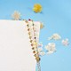 Messing Emaille Blume Gliederkette Armbänder & facettierte Glas Charm Armbänder BJEW-SZ0001-016G-4