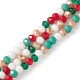Fili di perle di vetro a tema natalizio GLAA-YW0001-82A-3