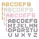 Ahandmaker 4 foglio 104 adesivi con lettere dell'alfabeto con strass scintillanti DIY-GA0004-25-6
