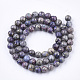 Assembled Natural Bronzite and Synthetic Turquoise Beads Strands G-S329-085C-6mm-2