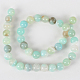Ágata piedra preciosa natural hebras de perlas reronda G-E234-15-2