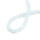 Hebras de perlas de vidrio de imitación de jade transparente GLAA-N052-05A-B06-4
