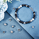 Unicraftale environ 48 pièce 8 styles de perles européennes en acier inoxydable STAS-UN0040-02-5