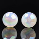 Perlas de acrílico chapadas en arco iris iridiscentes PACR-S221-008A-01-3