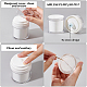 BENECREAT 4pcs 50ml White Acrylic Airless Pump Jars MRMJ-WH0083-01-3