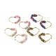 Boucles d'oreilles créoles en perles de verre coeur pour fille femme EJEW-JE04613-1