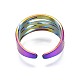304 anello per polsino largo grosso in acciaio inossidabile RJEW-N038-102-3