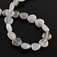 Chapelets de perles en agate grise naturelle G-R190-13-2